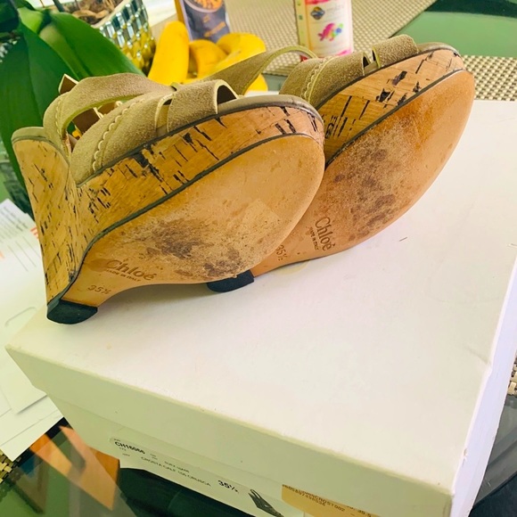 Chloe leather wedge sandals - Picture 6 of 7